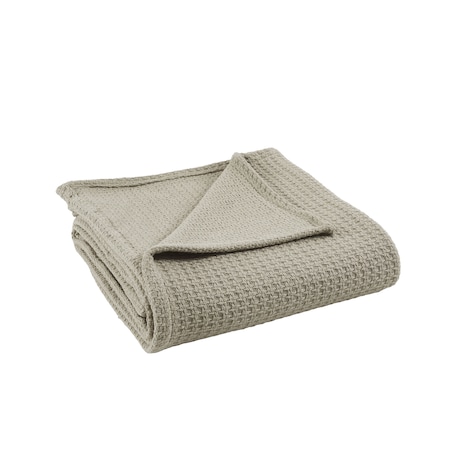 100% Cotton Thermal Blanket Oatmeal King/Cal. King